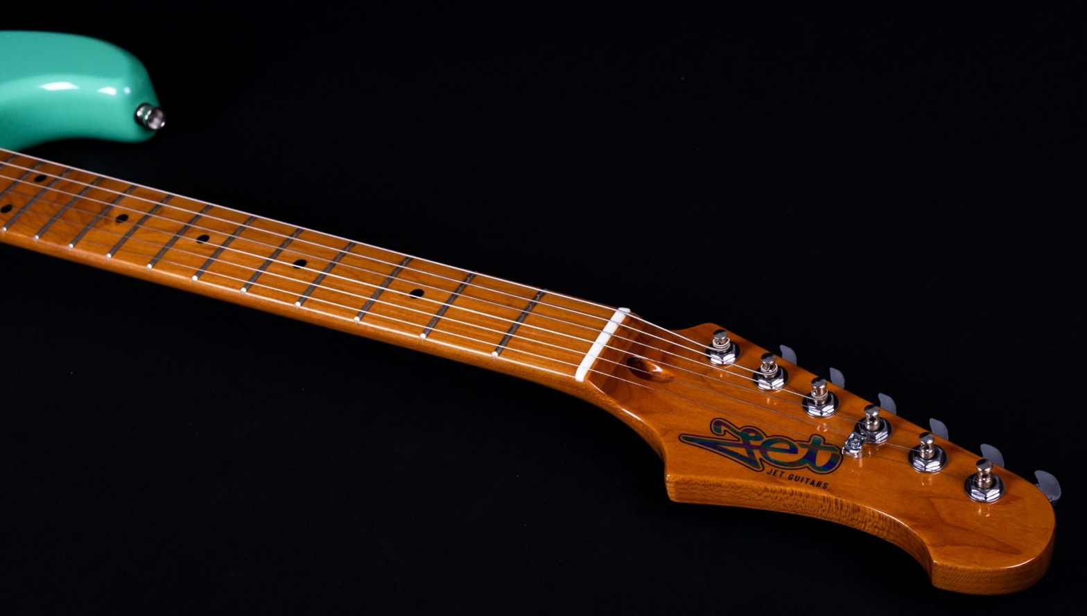 Jet Guitars Js400 Sg Lh Gaucher Hss Trem Mn - Sea Foam Green - Guitarra eléctrica con forma de str. - Variation 4
