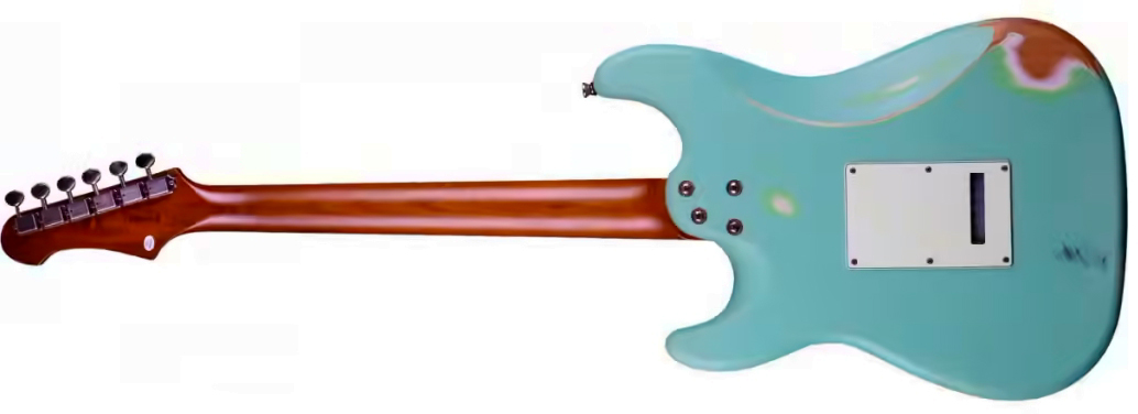 Jet Guitars Js400 Sg Rlc Hss Trem Mn - Sea Foam Green Relic - Guitarra eléctrica con forma de str. - Variation 1