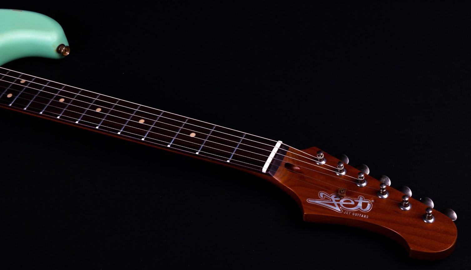 Jet Guitars Js400 Sg Rlc Hss Trem Mn - Sea Foam Green Relic - Guitarra eléctrica con forma de str. - Variation 5