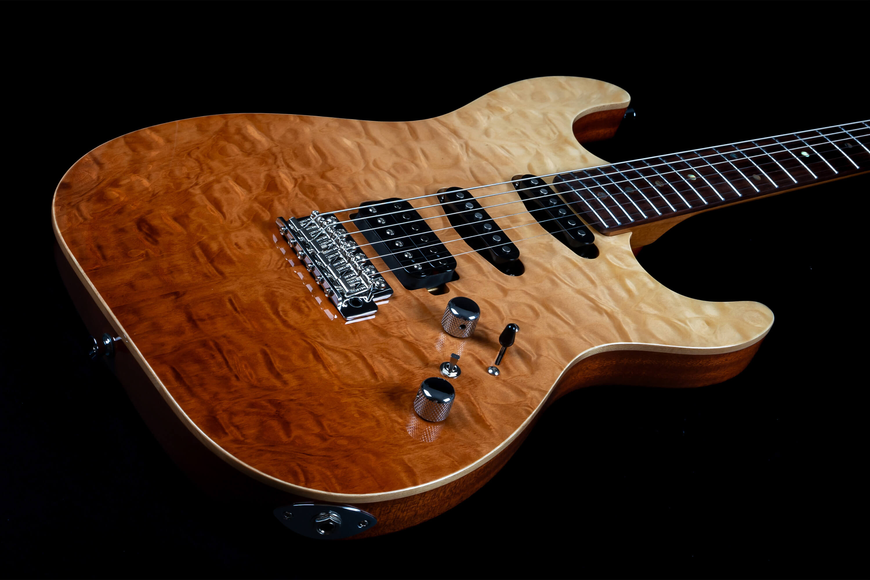 Jet Guitars Js45 Elite Hss Trem Rw - Fireburst Flame - Guitarra eléctrica con forma de str. - Variation 2