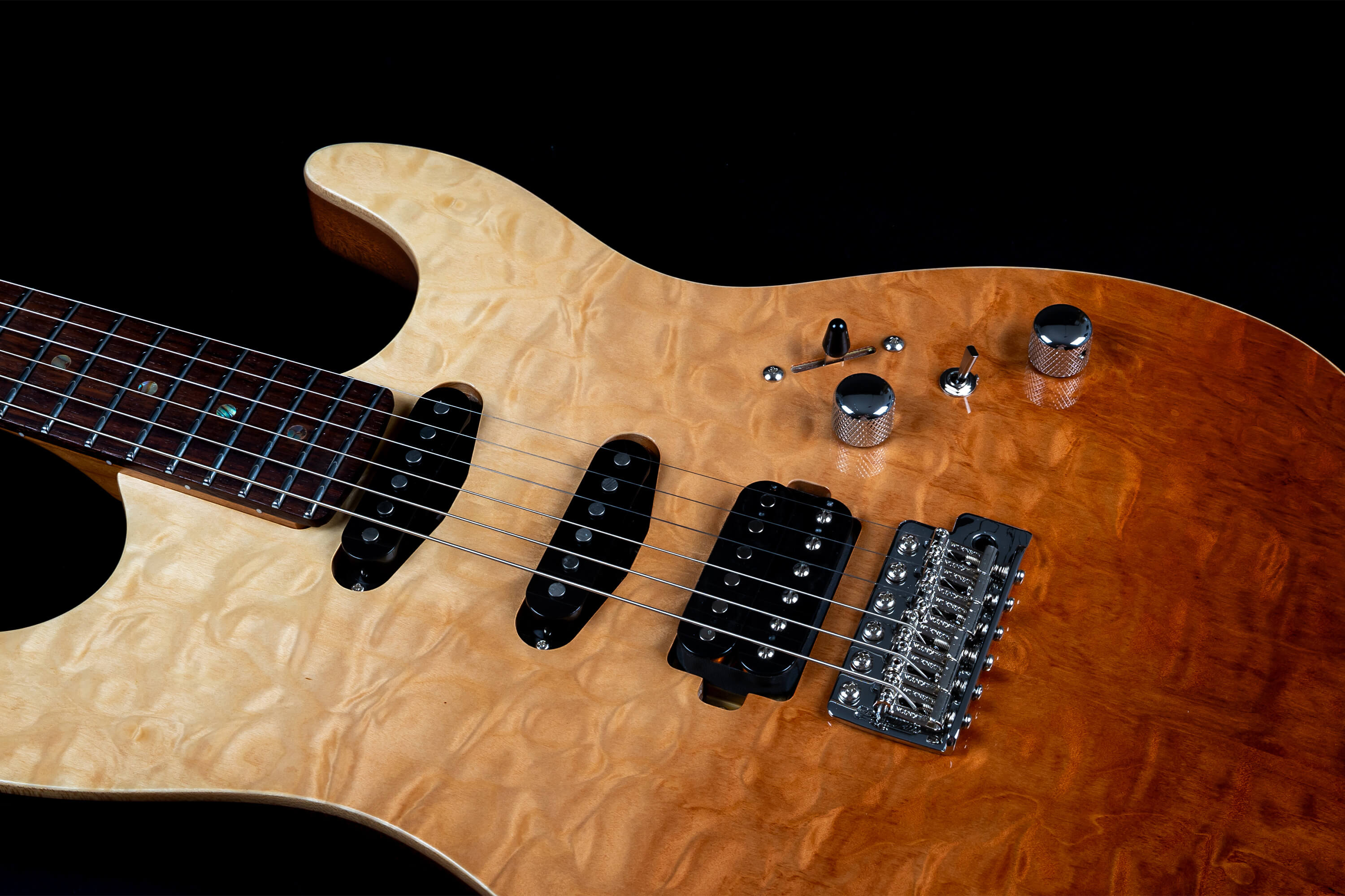 Jet Guitars Js45 Elite Hss Trem Rw - Fireburst Flame - Guitarra eléctrica con forma de str. - Variation 3