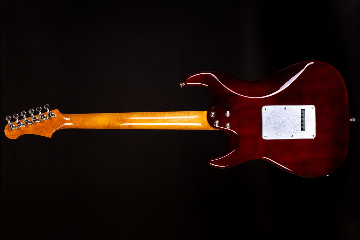 Jet Guitars Js450 Hss Trem Mn - Transparent Black - Guitarra eléctrica con forma de str. - Variation 1