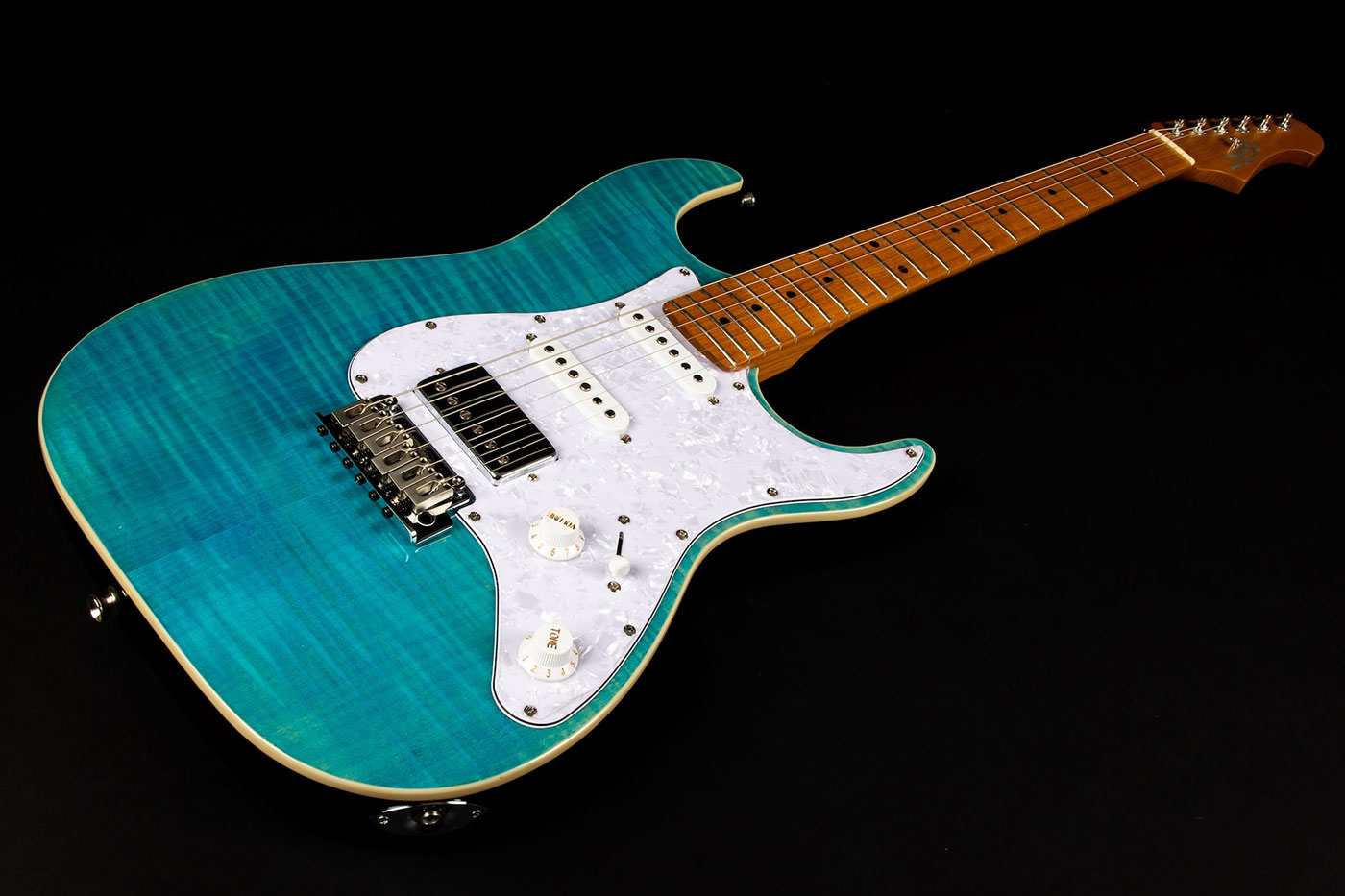 Jet Guitars Js450 Obl Hss Trem Mn - Ocean Blue - Guitarra eléctrica con forma de str. - Variation 2