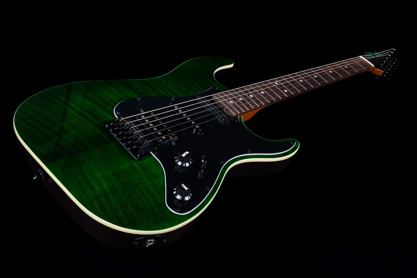 Jet Guitars Js450 Tgr Hss Trem Rw - Transparent Green - Guitarra eléctrica con forma de str. - Variation 2