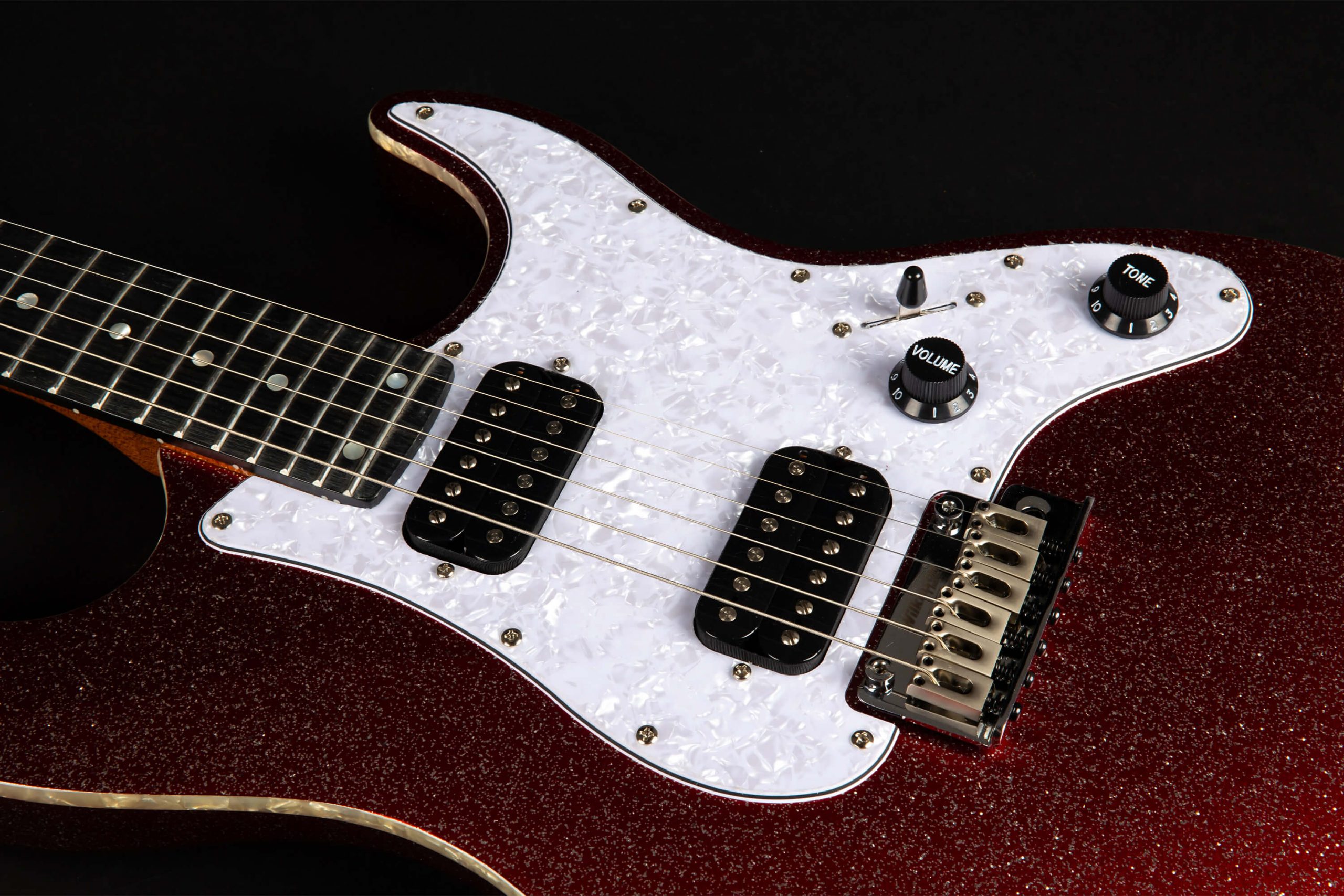 Jet Guitars Js500 Rds 2h Trem Eb - Red Sparkle - Guitarra eléctrica con forma de str. - Variation 3