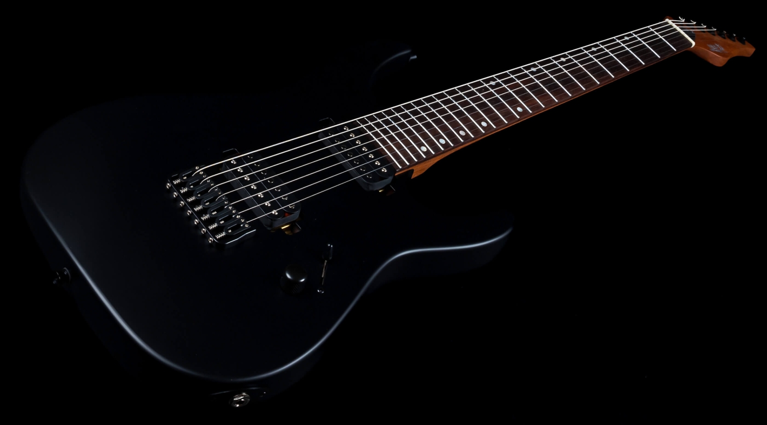 Jet Guitars Js507 Stygian 7c Baritone 2h Ht Rw - Satin Black - Guitarra eléctrica barítono - Variation 2