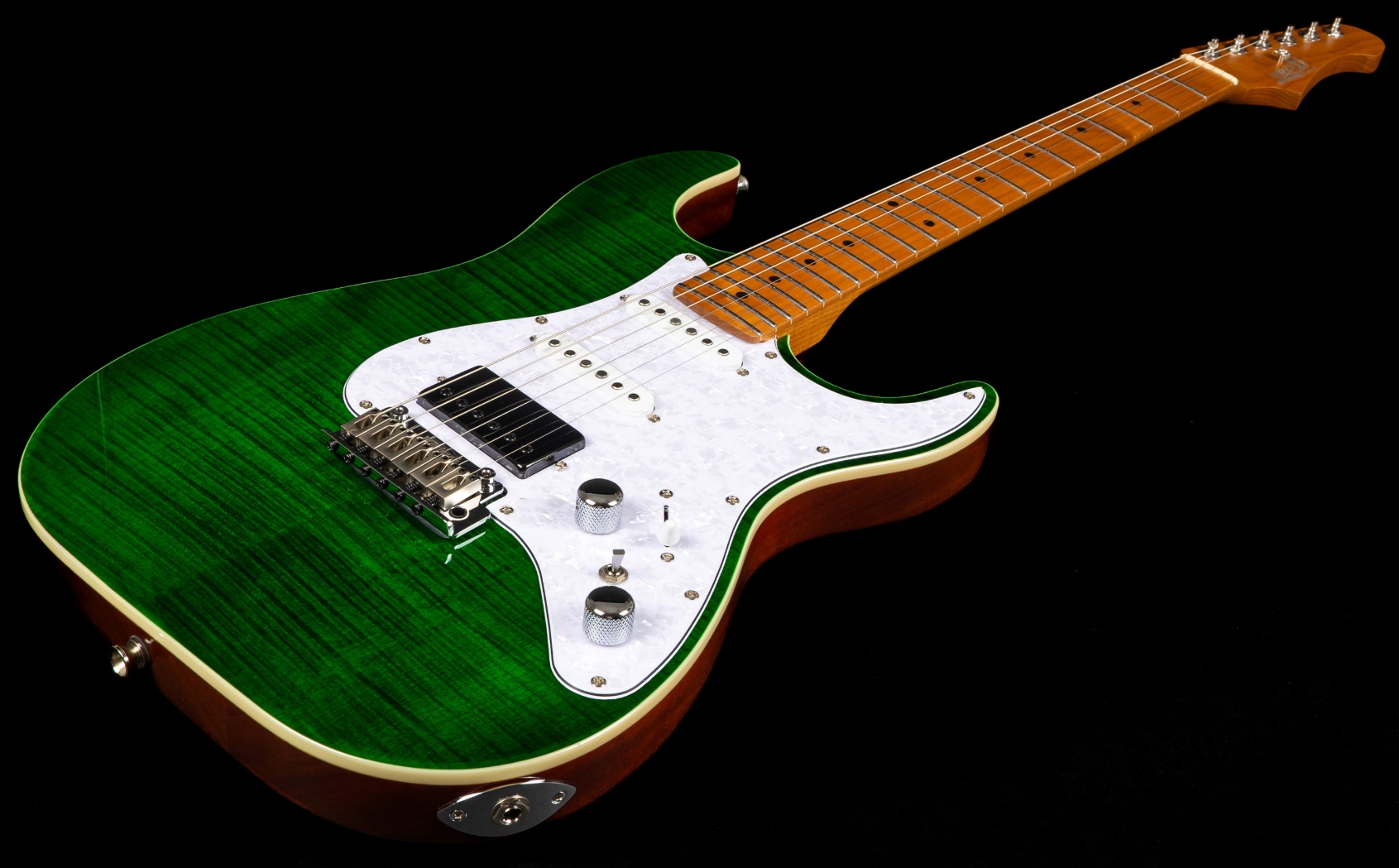 Jet Guitars Js600 Tgr Trem Hss Mn - Transparent Green - Guitarra eléctrica con forma de str. - Variation 2