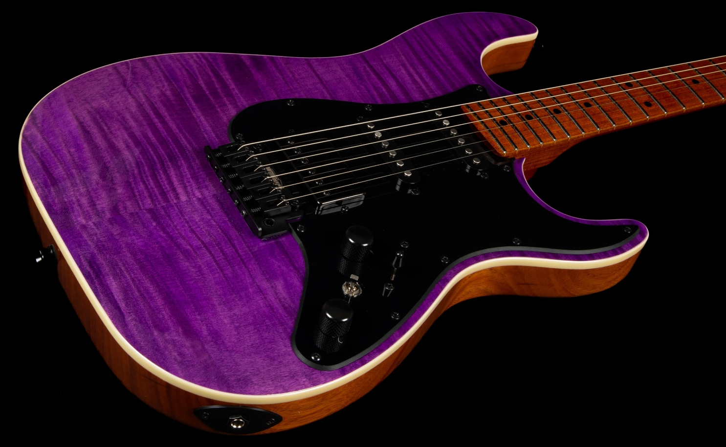 Jet Guitars Js600 Tpp Trem Hss Mn - Transparent Purple - Guitarra eléctrica con forma de str. - Variation 3