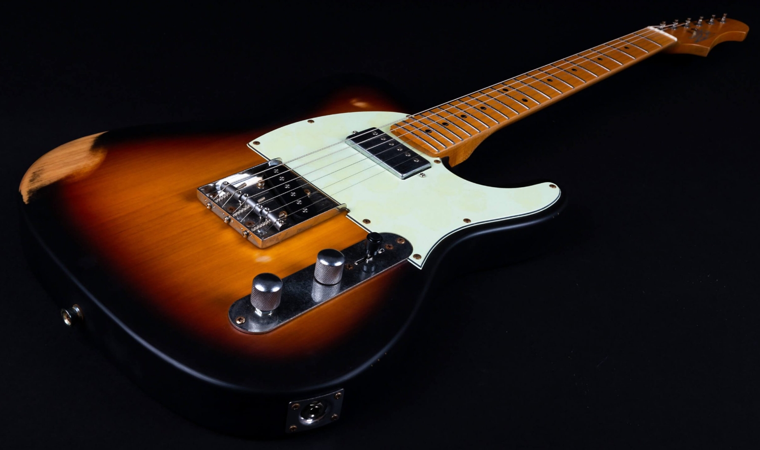 Jet Guitars Jt350 Rlc Sh Ht Mn - Sunburst Distressed - Guitarra eléctrica con forma de tel - Variation 2