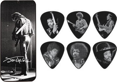 Jim Dunlop Jh-pt06m - Lot De 12 Jimi Hendrix Silver Portrait - Púas - Main picture