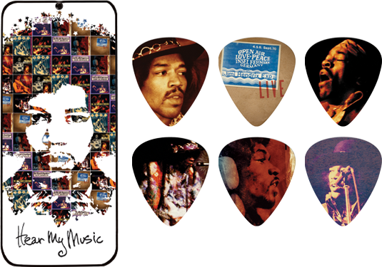 Jim Dunlop Jh-pt07m - Lot De 12 Jimi Hendrix Hear My Music - Púas - Main picture