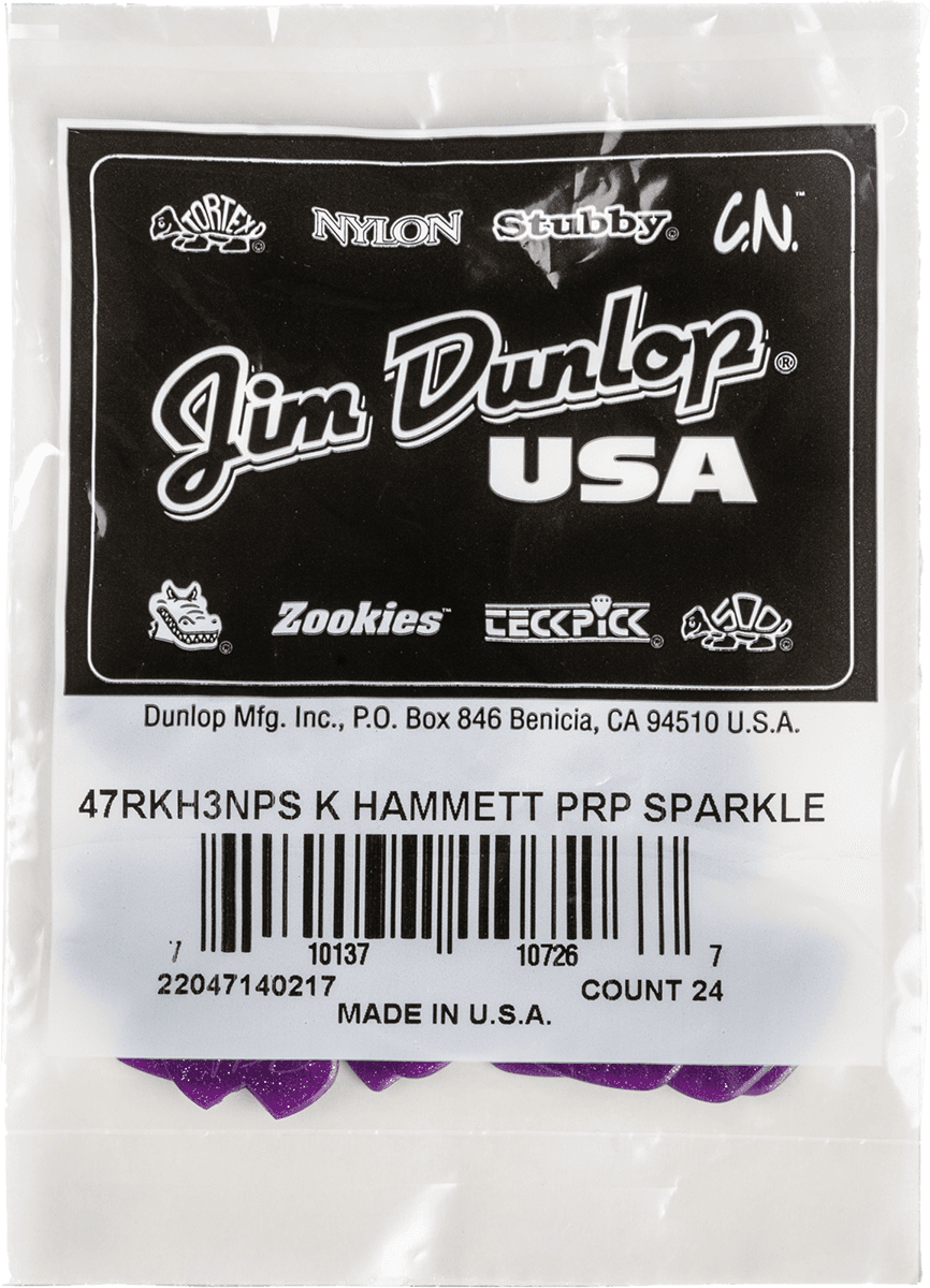 Jim Dunlop Kirk Hammett Jazz Iii Pick Purple Sparkle X24 - Púas - Main picture