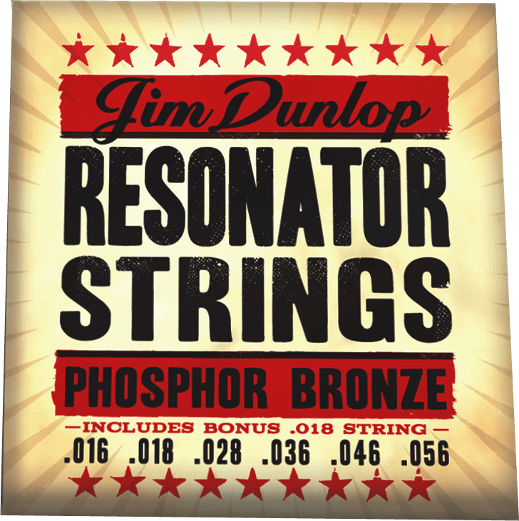 Jim Dunlop Jeu De 6 Cordes Resonator Phosphor Bronze 016.056 - Cuerdas guitarra acústica - Main picture