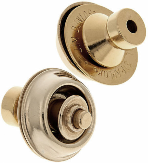 Jim Dunlop Straplok Strap Retainers Traditional Sls1502br Brass X2 - Strap lock - Main picture