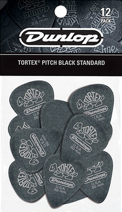 Jim Dunlop Tortex Pitch Black 488 12-set - .73mm Black - Púas - Main picture