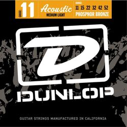 Cuerdas guitarra acústica Jim dunlop Acoustic Phosphor Bronze Medium Light 11-52 - Juego de cuerdas