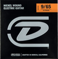 Cuerdas guitarra eléctrica Jim dunlop DEN0965 8-String Performance+ Nickel Wound Electric Guitar Strings 9-65 - Juego de 8 cuerdas