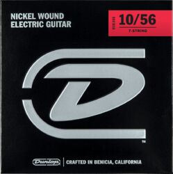 Cuerdas guitarra eléctrica Jim dunlop DEN1056 7-String Performance+ Nickel Wound Electric Guitar Strings 10-56 - Juego de 7 cuerdas