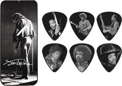 Púas Jim dunlop Jimi Hendrix JH-PT06M Silver Portrait