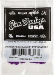Kirk Hammet Jazz III Pick Purple Sparkle 24-set