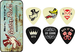 Púas Jim dunlop Reverend Willy Collector Metal Box 6-Pick Heavy