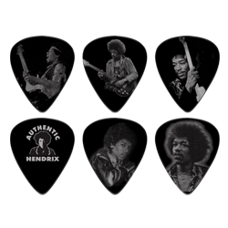 Jim Dunlop Jh-pt06m - Lot De 12 Jimi Hendrix Silver Portrait - Púas - Variation 1