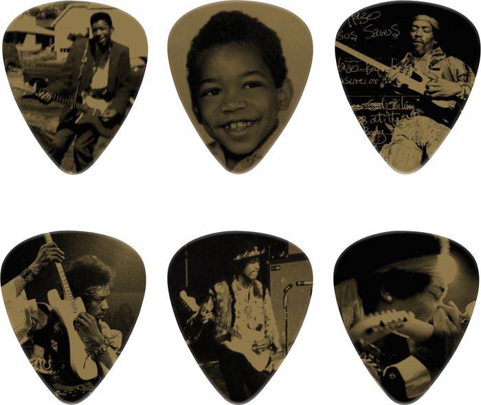 Jim Dunlop Jh-pt10h Lot De 6 Jimi Hendrix West Coast Seattle Boy - Púas - Variation 1