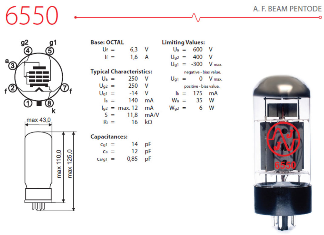 Jj Electronic 6550 Power Tube Puissance Unite - Válvula - Variation 1