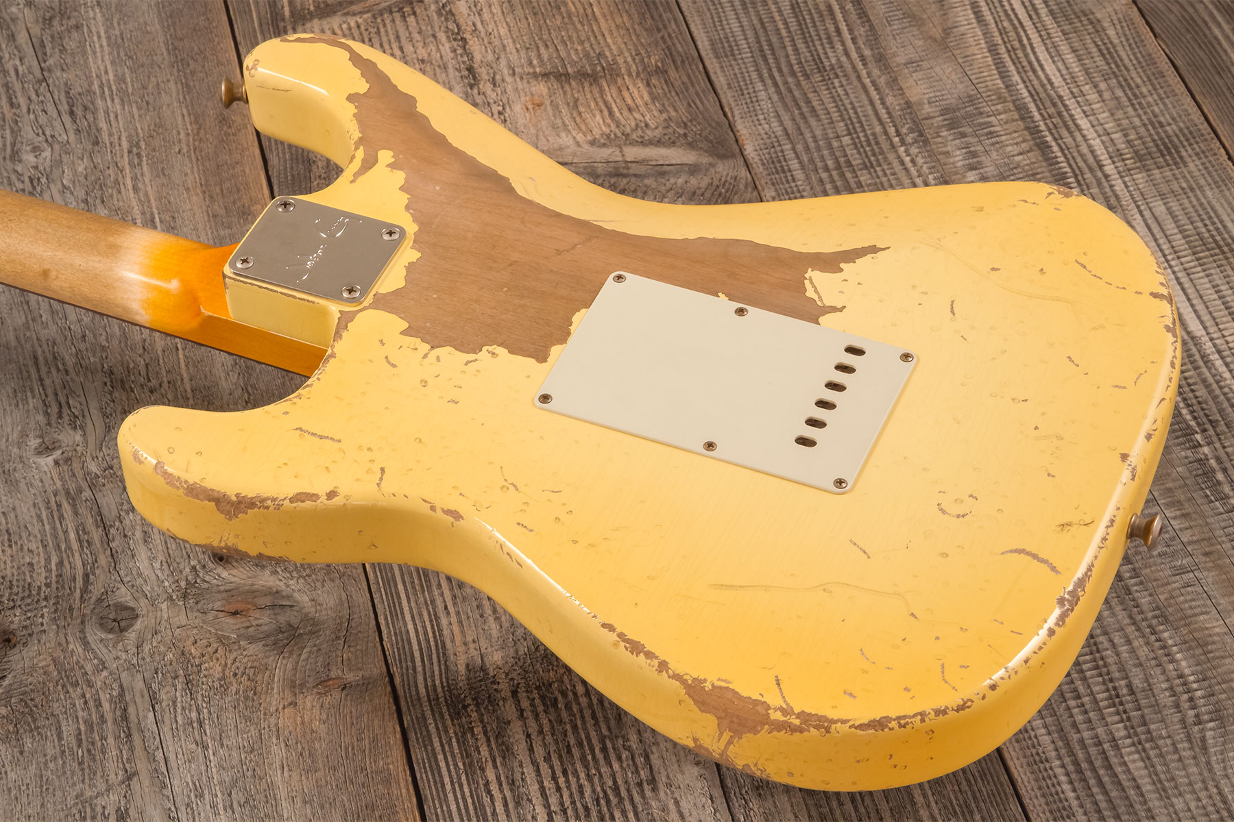 John Cruz Crossville St 3s Trem Rw #jc01020622 - Battle Axe Vintage White - Guitarra eléctrica con forma de str. - Variation 5