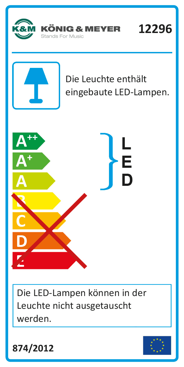 K&m 12296 Lampe à Led Pour Clavier Maître - - Soportes para teclados - Variation 7