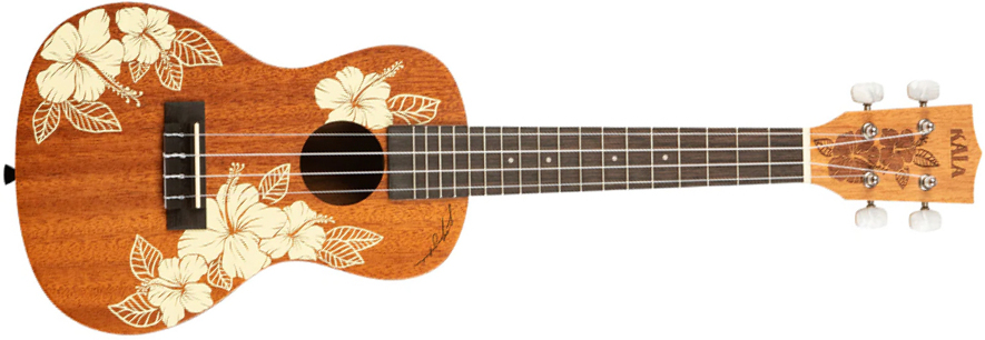 Kala Hibiscus Mahogany Concert Ukulele Tout Acajou Rw +housse - Natural Satin - Ukulele - Main picture