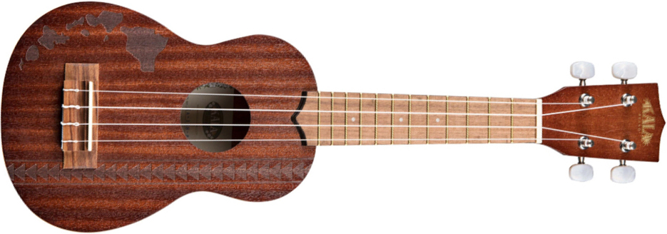 Kala Ka-15s-h2 Satin Mahogany Soprano Tout Acajou Wal +housse - Hawaiian Islands & Tattoo - Ukulele - Main picture