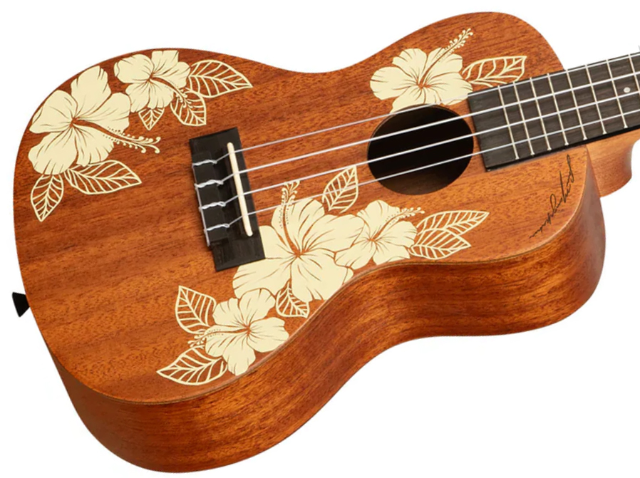 Kala Hibiscus Mahogany Concert Ukulele Tout Acajou Rw +housse - Natural Satin - Ukulele - Variation 2