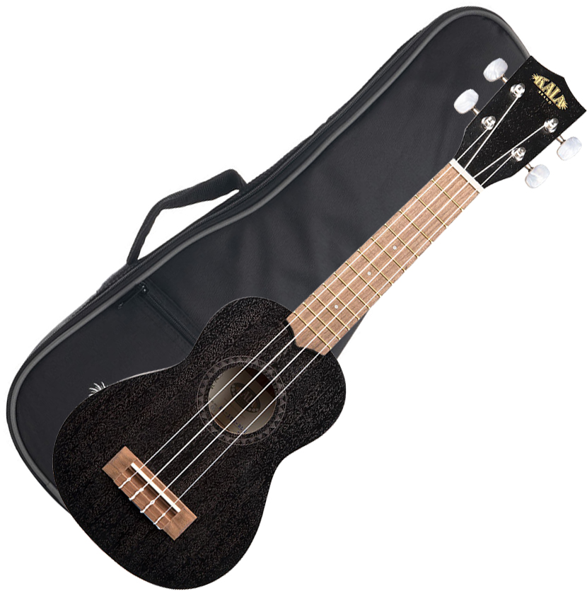 Kala Ka-15s-blk Satin Mahogany Soprano Tout Acajou Wal +housse - Black - Ukulele - Variation 1