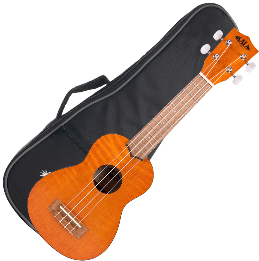 Kala Ka-sem Exotic Mahogany Soprano Tout Acajou Lau +housse - Amber Satin - Ukulele - Variation 1