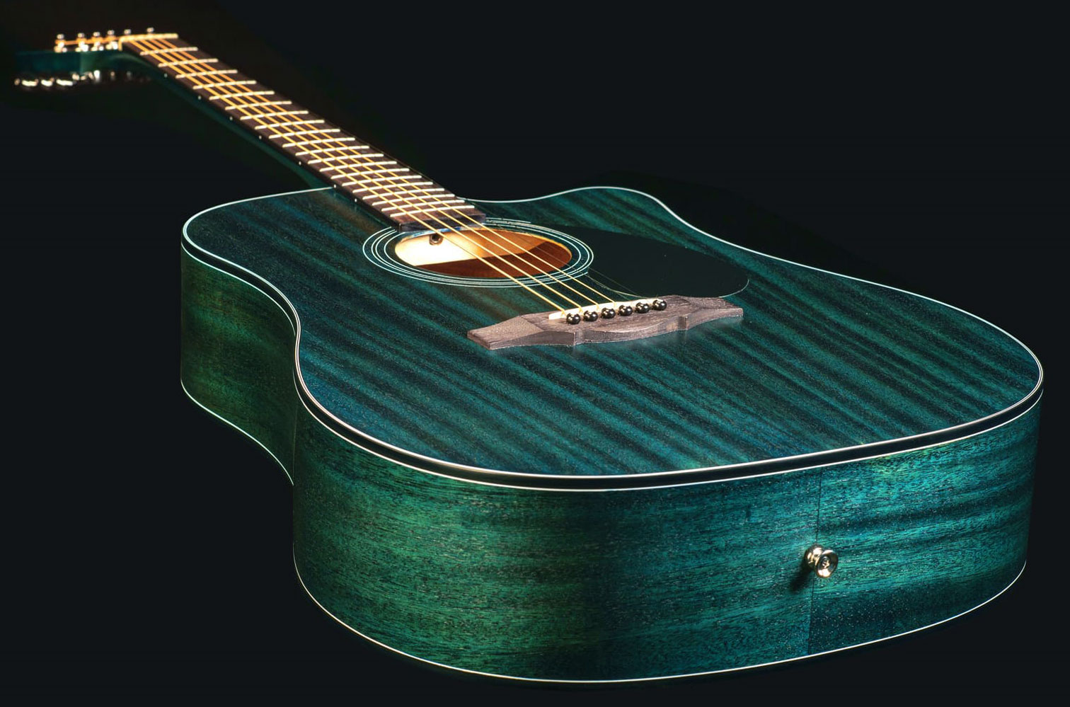 Kepma Edce-k10 Plytone Dreadnought Tout Acajou Rw - Blue Matte - Guitarra folk - Variation 2