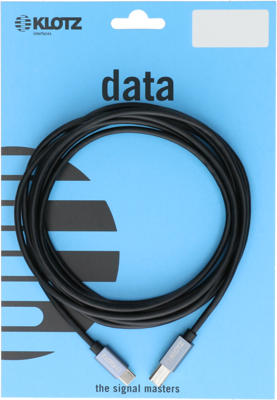 Klotz Usb 2.0 Câble Noir 5m, Plug C - Plug B / 480mb, 2.5w - Cable - Main picture
