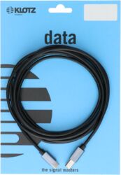 Cable Klotz                          USB 2.0 Black Cable 1m, Plug C - Plug B / 480Mb, 2.5W