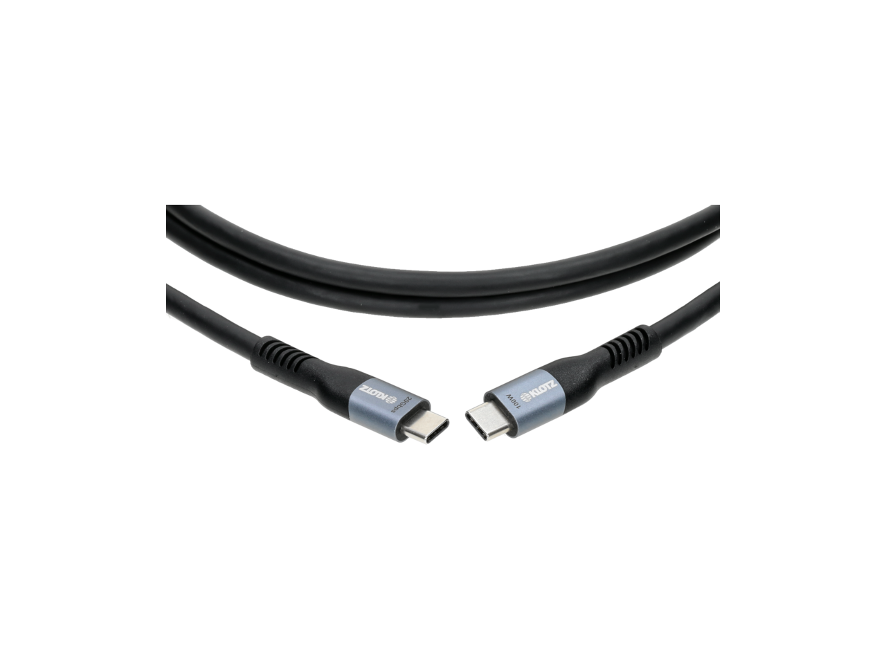 Klotz Usb 3.2 Câble Noir 3m, Plug C - Plug C / 20g, 100w, 4k@60hz - Cable - Variation 1