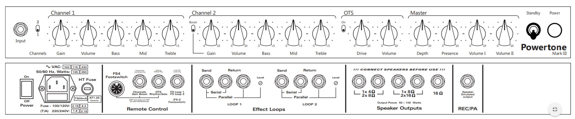 Koch Powertone Iii 50 Watts - Cabezal para guitarra eléctrica - Variation 3