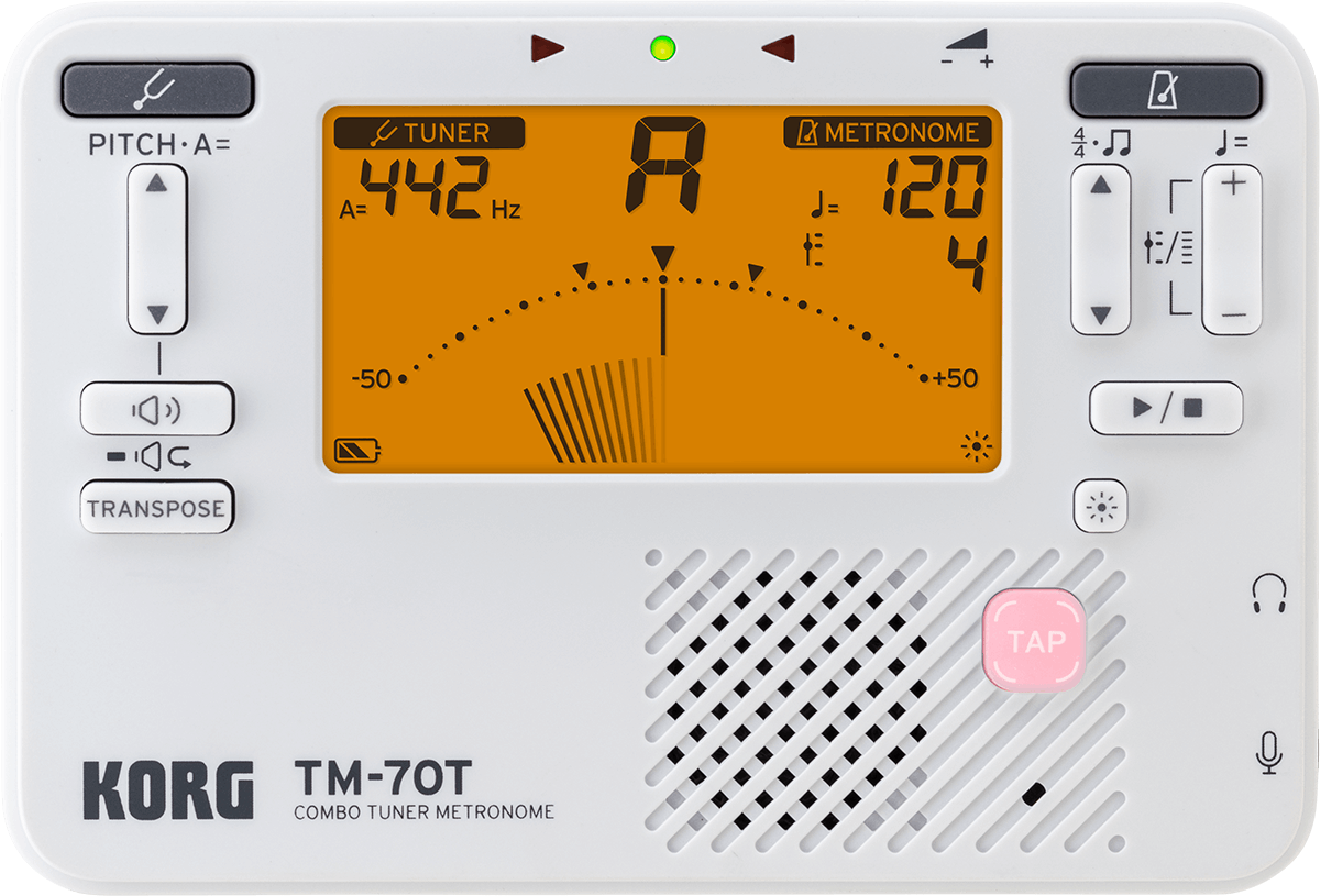 Korg Accordeur/metronome Tm70t-wh - Afinador de guitarra - Main picture