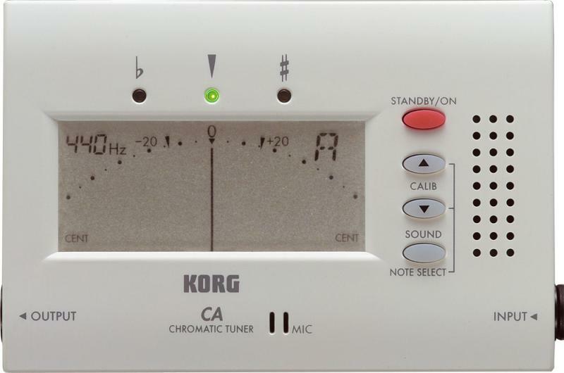 Korg Ca40wd Digital Chromatic White - Afinador de guitarra - Main picture