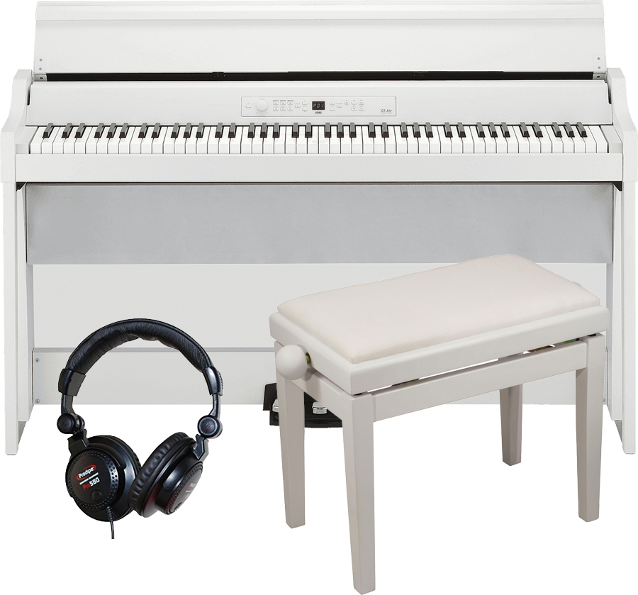 Korg G1b Air Wh +  X-tone Xb6162 Blanche + Casque Pro580 - Piano digital con mueble - Main picture