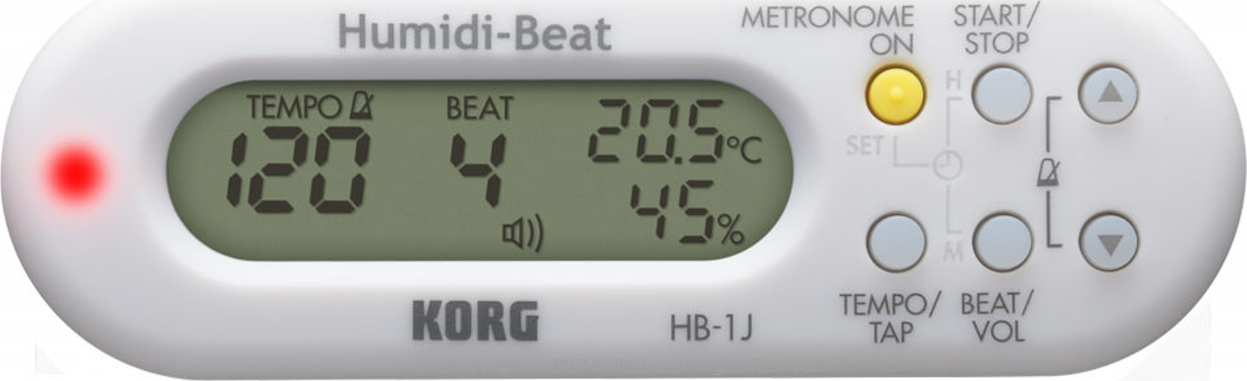 Korg Humidi-beat Metronome With Humidity Temperature Detector White - Afinador de guitarra - Main picture