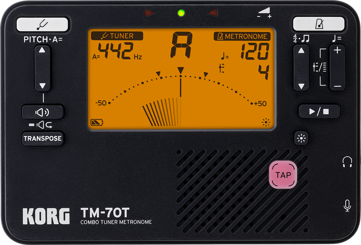 Korg Tm70t-bk + Micro Pince Cm400 Accordeur/metronome - Afinador de guitarra - Main picture