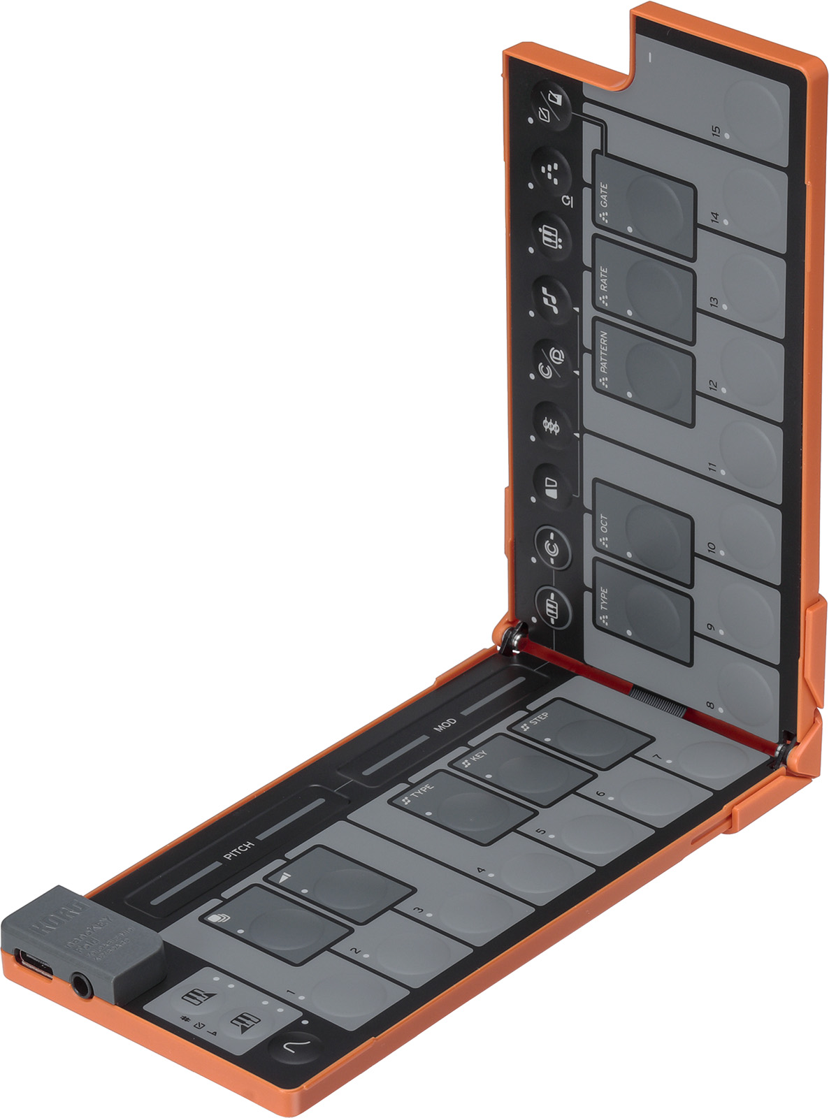 Korg Nanokey Fold Clavier Maitre Pliable - Lava Orange - Controlador Midi - Variation 2