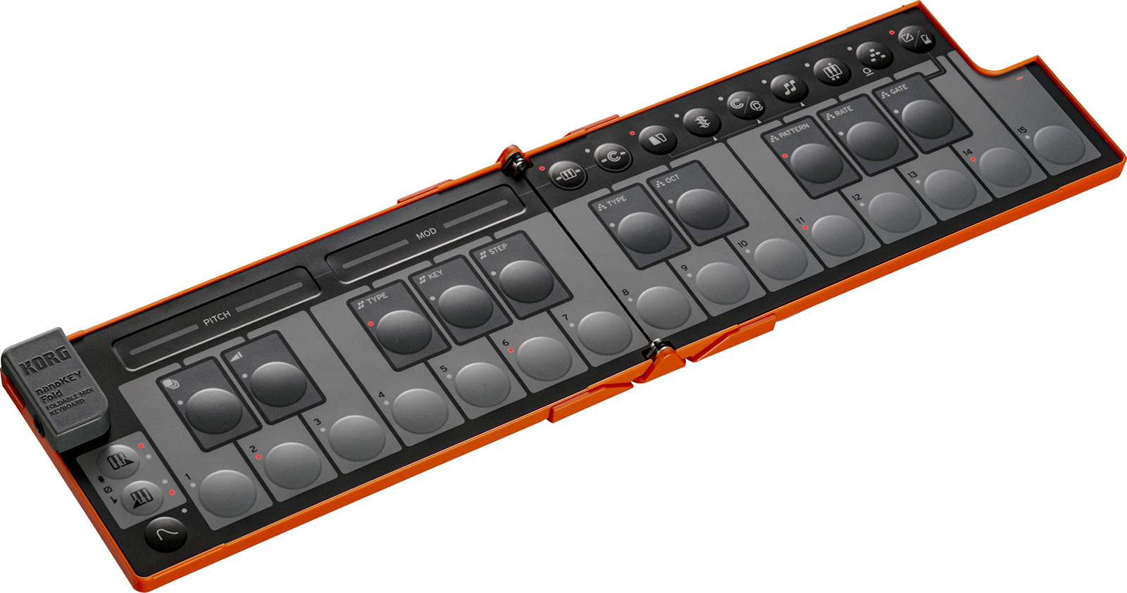 Korg Nanokey Fold Clavier Maitre Pliable - Lava Orange - Controlador Midi - Variation 4