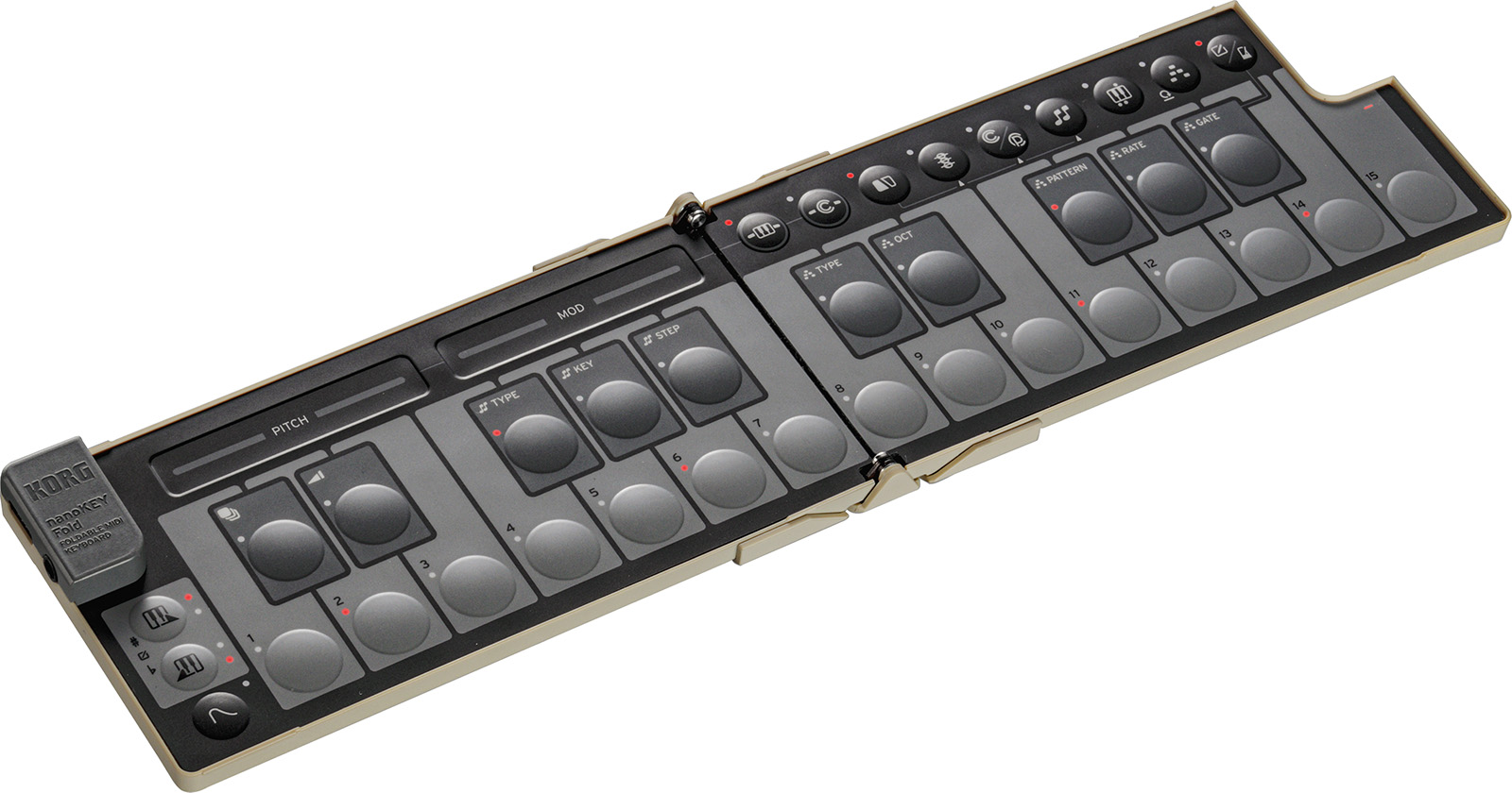 Korg Nanokey Fold Clavier Maitre Pliable - Sand Beige - Controlador Midi - Variation 4