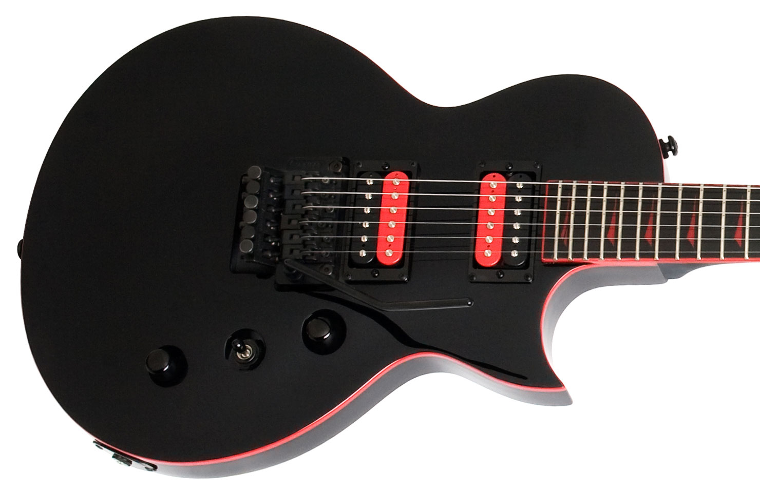 Kramer Assault 220 2h Fr Rw - Black Red Binding - Guitarra eléctrica de corte único. - Variation 1