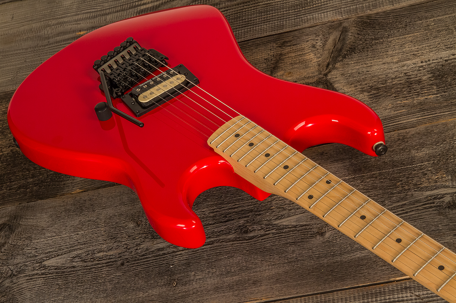 Kramer Baretta H Seymour Duncan Fr Mn - Jumper Red - Guitarra eléctrica con forma de str. - Variation 1